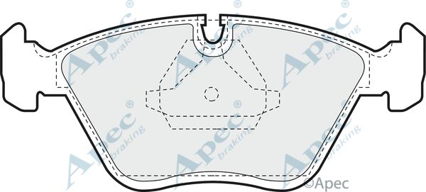 APEC BRAKING Комплект тормозных колодок, дисковый тормоз PAD596
